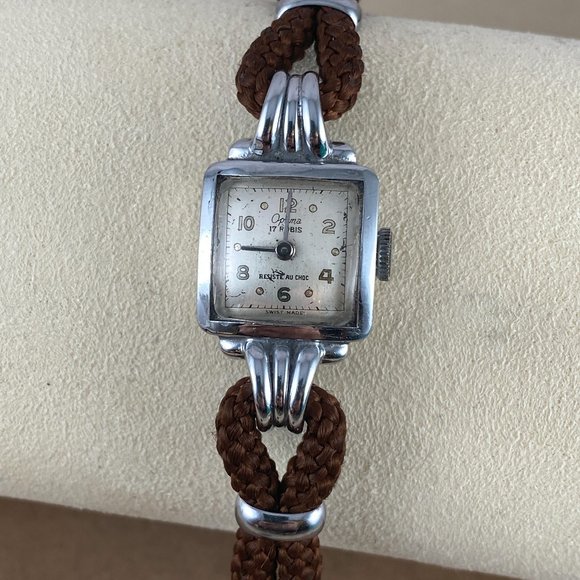 Rare Vintage Swiss Made Optima 17 Rubis Mechanical Ladies Bracelet Watch Working - Picture 2 of 9